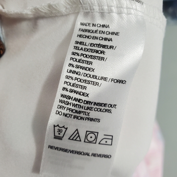 Izod golf pastel Pink Blue tennis leaf print skort women's size 6 barbiecore - Picture 7 of 8